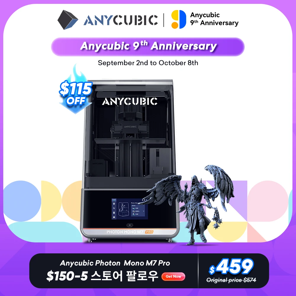 ANYCUBIC 포톤 모노 M7 프로 10.1 인치 LCD 송진 3D 프린터