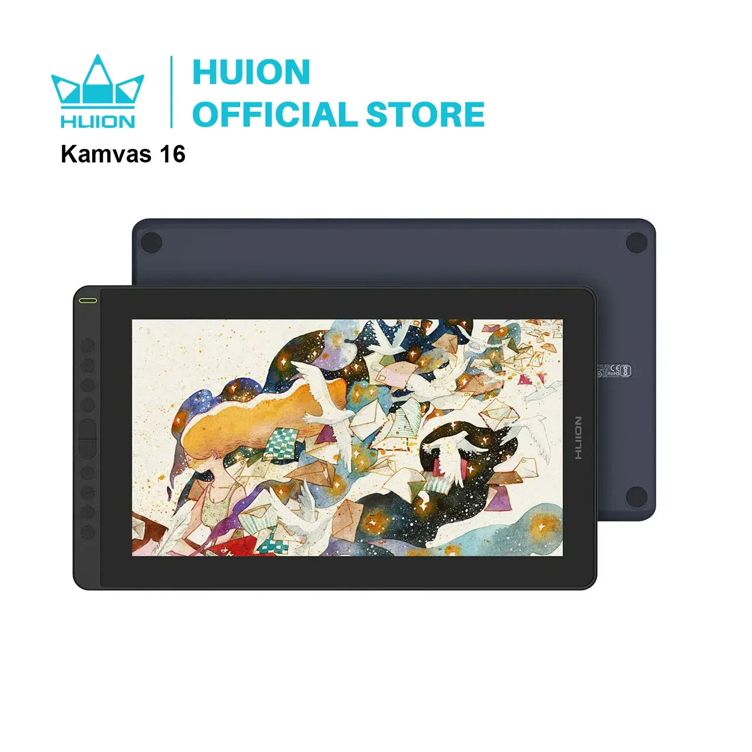 HUION-신상품 Kamvas 16(2021) 그래픽 드로잉 모니터 Win/MAC 및 Android 120% s RGB 용