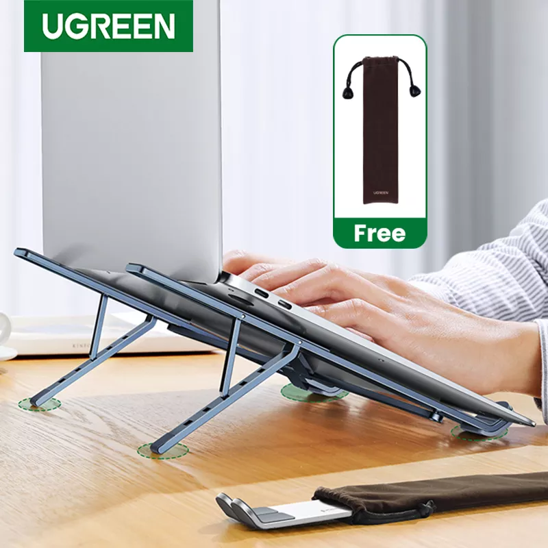 UGREEN 노트북 스탠드 홀더 Macbook Air Pro 접이식 알루미늄 수직 노트북 스탠드 노트북 지원 Macbook Pro Tablet Stand