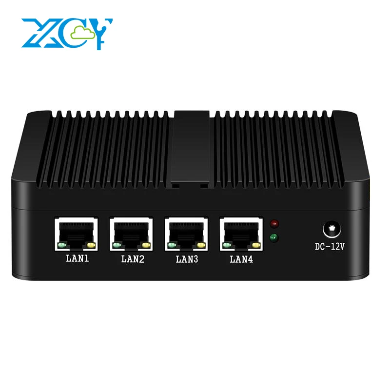 XCY 방화벽 기기 미니 PC 인텔 셀러론 J4125 쿼드 코어 4x LAN 2.5G i225V 네트워크 카드