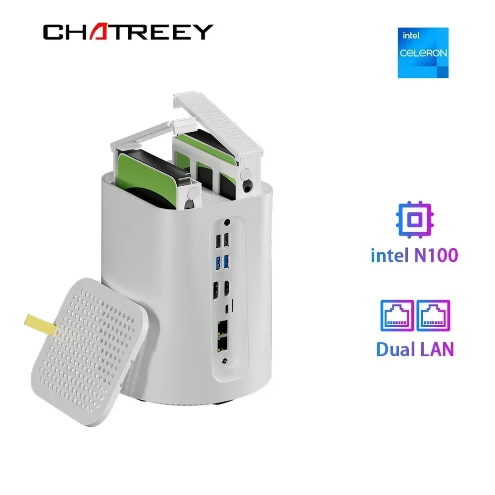 인텔 셀러론 N100 Chatreey NAS 미니 PC SSD